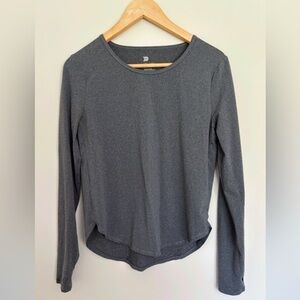 All in Motion Gray Fitted Long Sleeve T-Shirt